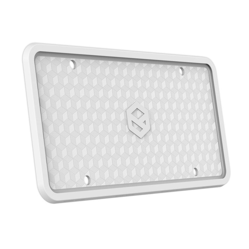 Rightcar Solutions Silicone License Plate Frame | The Original Premium Grade Silicone Car Plate Frame | Rust Proof, Rattle Proof, Weather Proof License Plate Holder (White) - Image 1